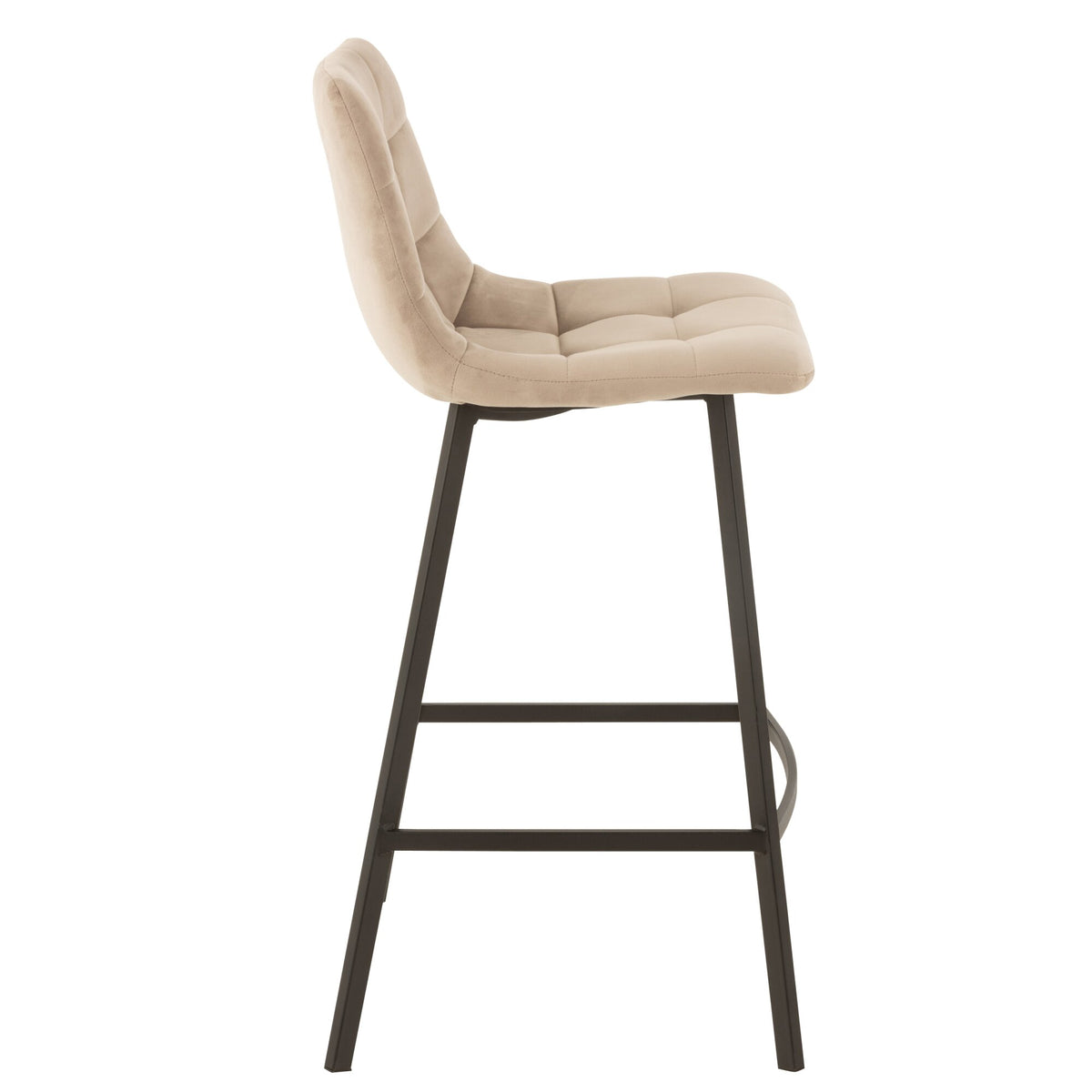 Sgabello da bar Olivier Tessuto/Metallo Beige