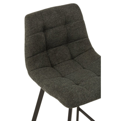 Sgabello da bar Stephane Tessuto/Metallo Grigio scuro – J-Line