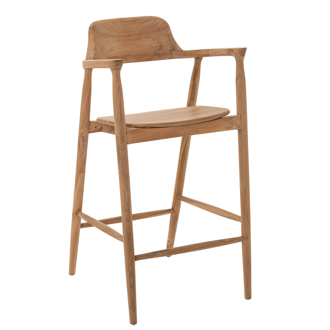 Sgabello da bar in teak naturale J-Line