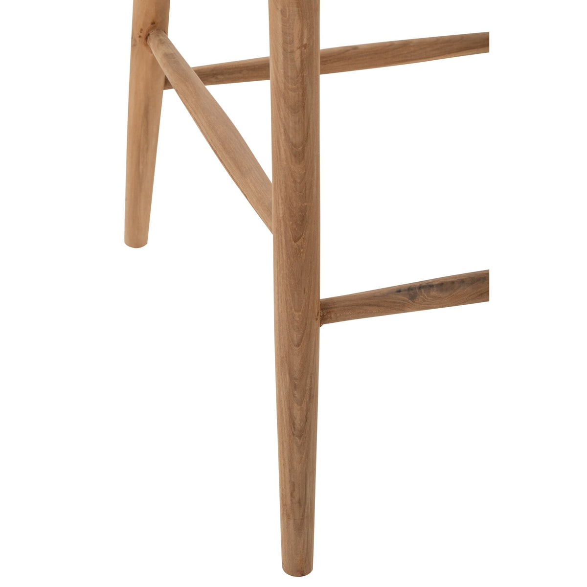 Sgabello da bar in teak naturale J-Line