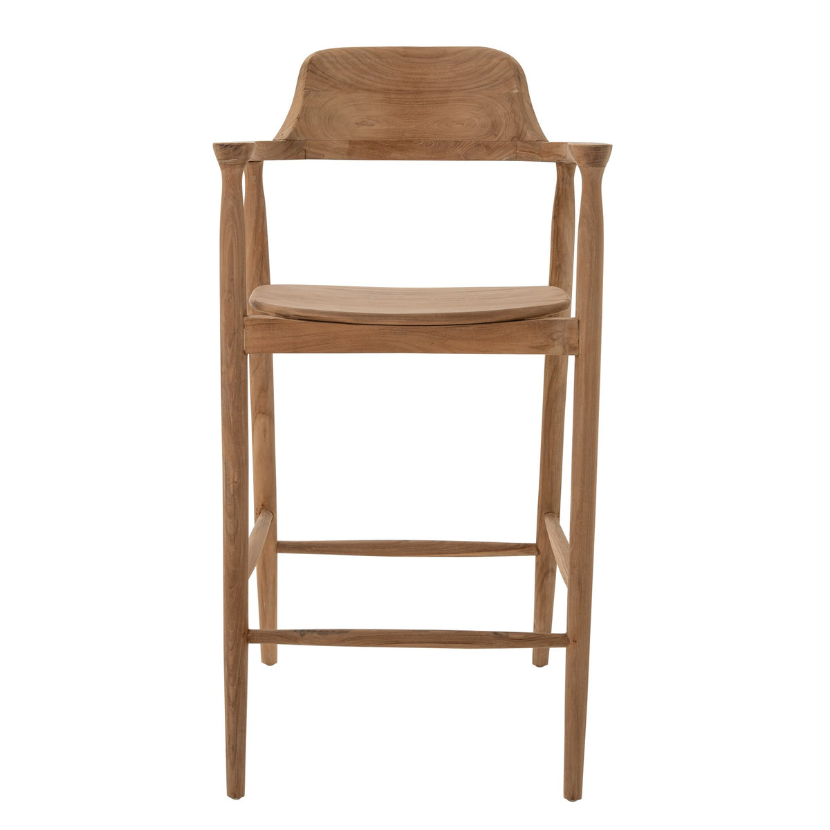Sgabello da bar in teak naturale J-Line