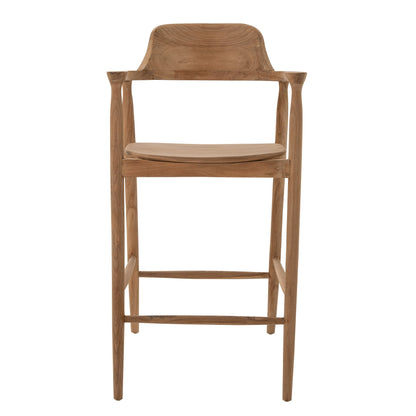 Sgabello da bar in teak naturale J-Line