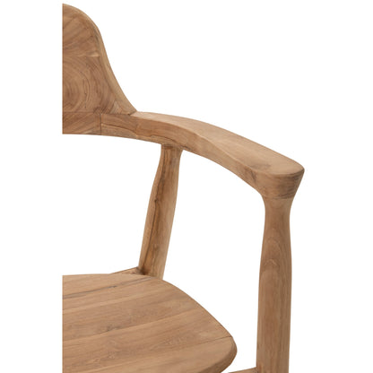 Sgabello da bar in teak naturale J-Line
