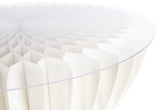 Bartafel Vouwbaar Papier Gebroken Wit Dia 70cmxH110cm J-Line - Bartafel - J-Line - livinglovely.nl