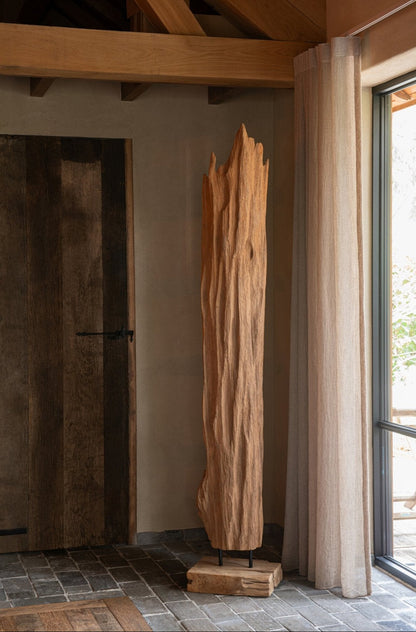 Scultura Astratta Mira Legno di Teak Naturale J-Line