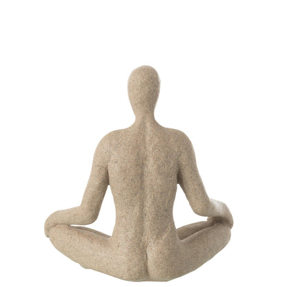 Scultura Yoga in resina beige J-Line