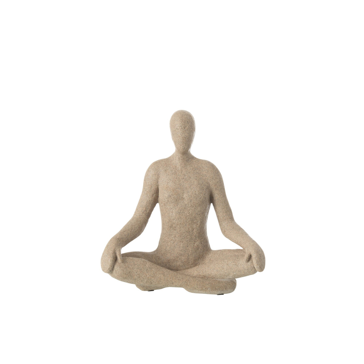Scultura Yoga in resina beige J-Line