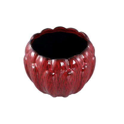 Bentz Bloempot Keramiek Rood Large van PTMD, extra productbeeld van de bloempot