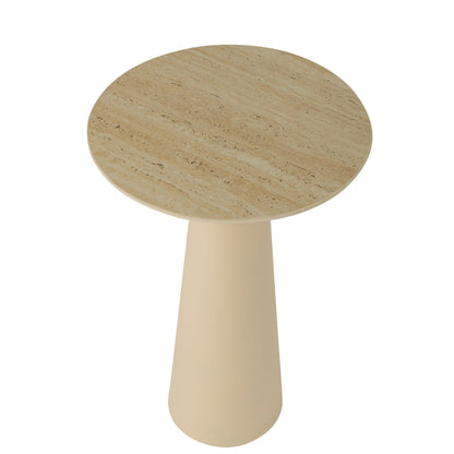 Bijzettafel Column Kegel Metaal Ecru/Beige