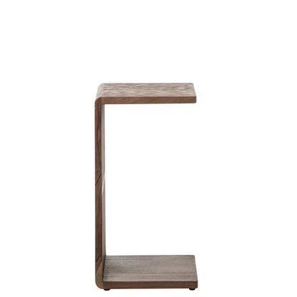 Tavolino a doghe in legno riciclato marrone scuro J-Line