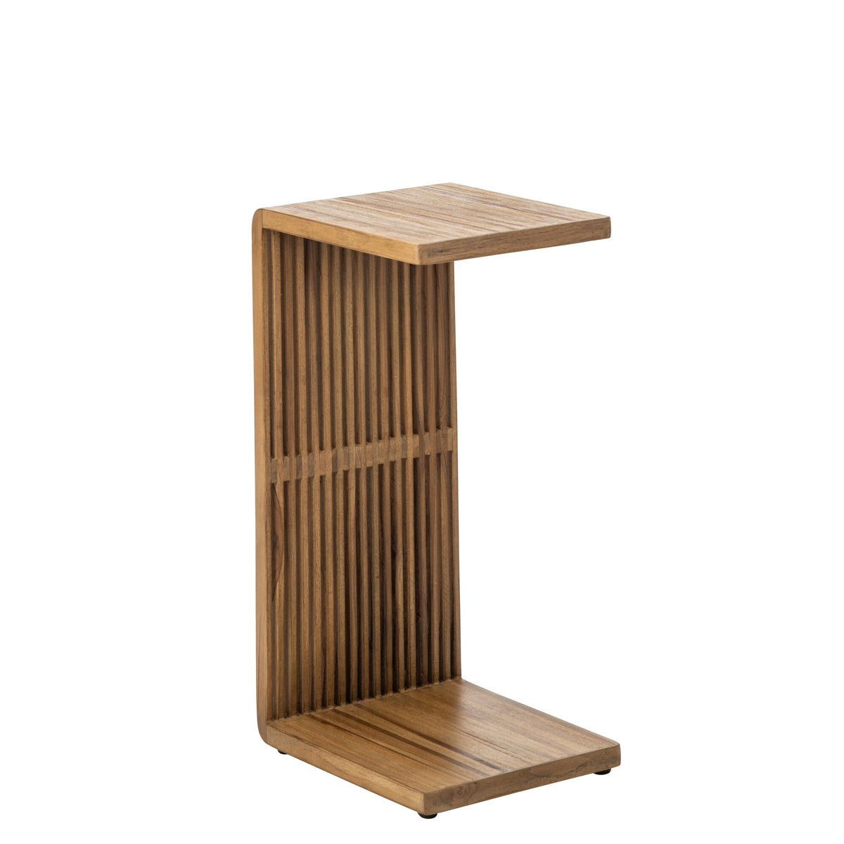 Tavolino a listelli in legno riciclato naturale J-Line