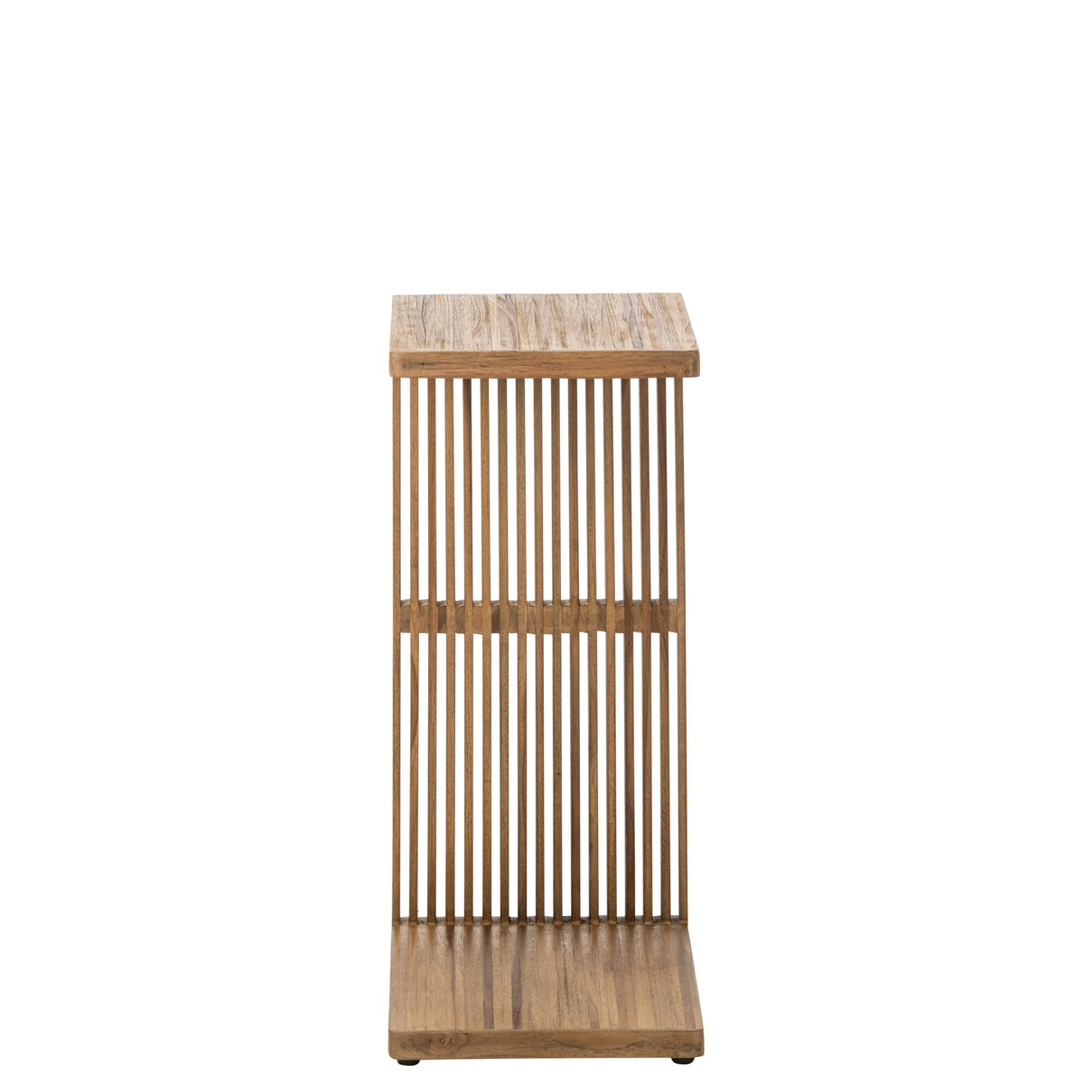 Tavolino a listelli in legno riciclato naturale J-Line