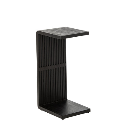 Tavolino a doghe in legno riciclato nero J-Line