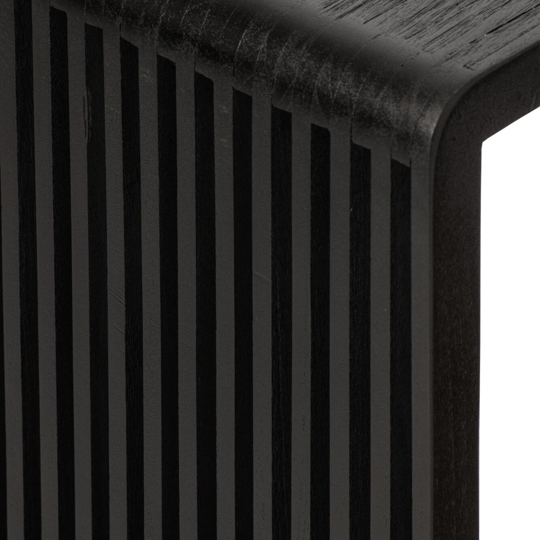 Tavolino a doghe in legno riciclato nero J-Line