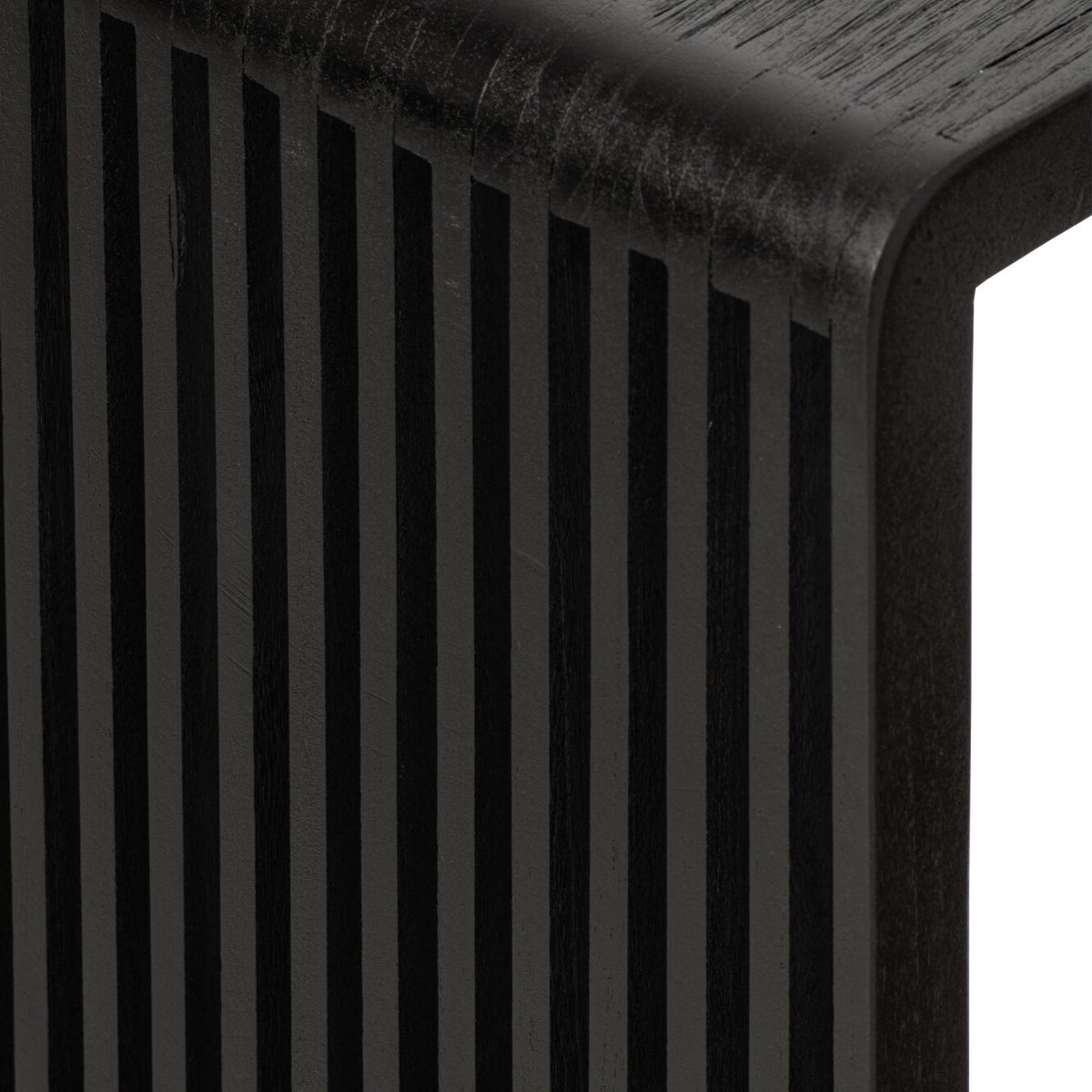 Tavolino a doghe in legno riciclato nero J-Line