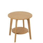 Bijzettafel Rond Bamboe Naturel Small