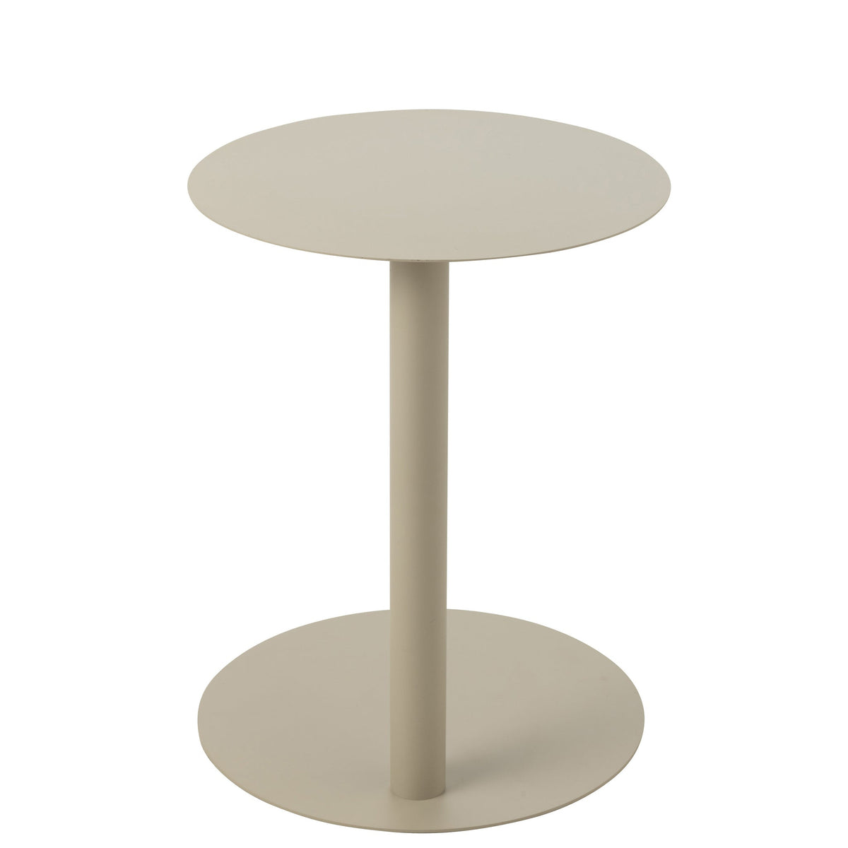 Tavolino Rotondo Metallo Beige J-Line