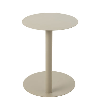 Tavolino Rotondo Metallo Beige J-Line