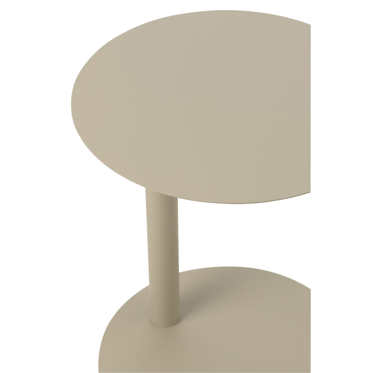 Tavolino Rotondo Metallo Beige J-Line