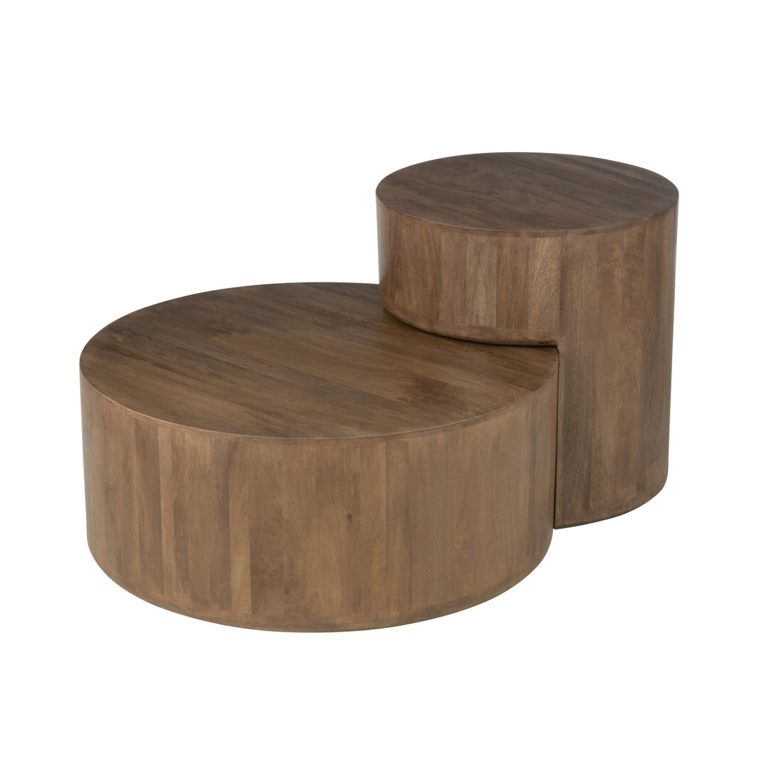 Set di 2 tavolini in legno di mango Toge marrone J-Line
