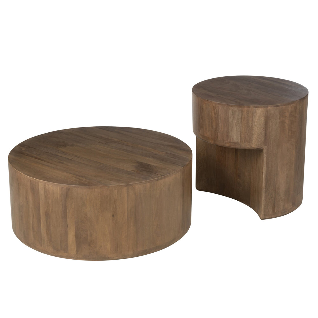 Set di 2 tavolini in legno di mango Toge marrone J-Line