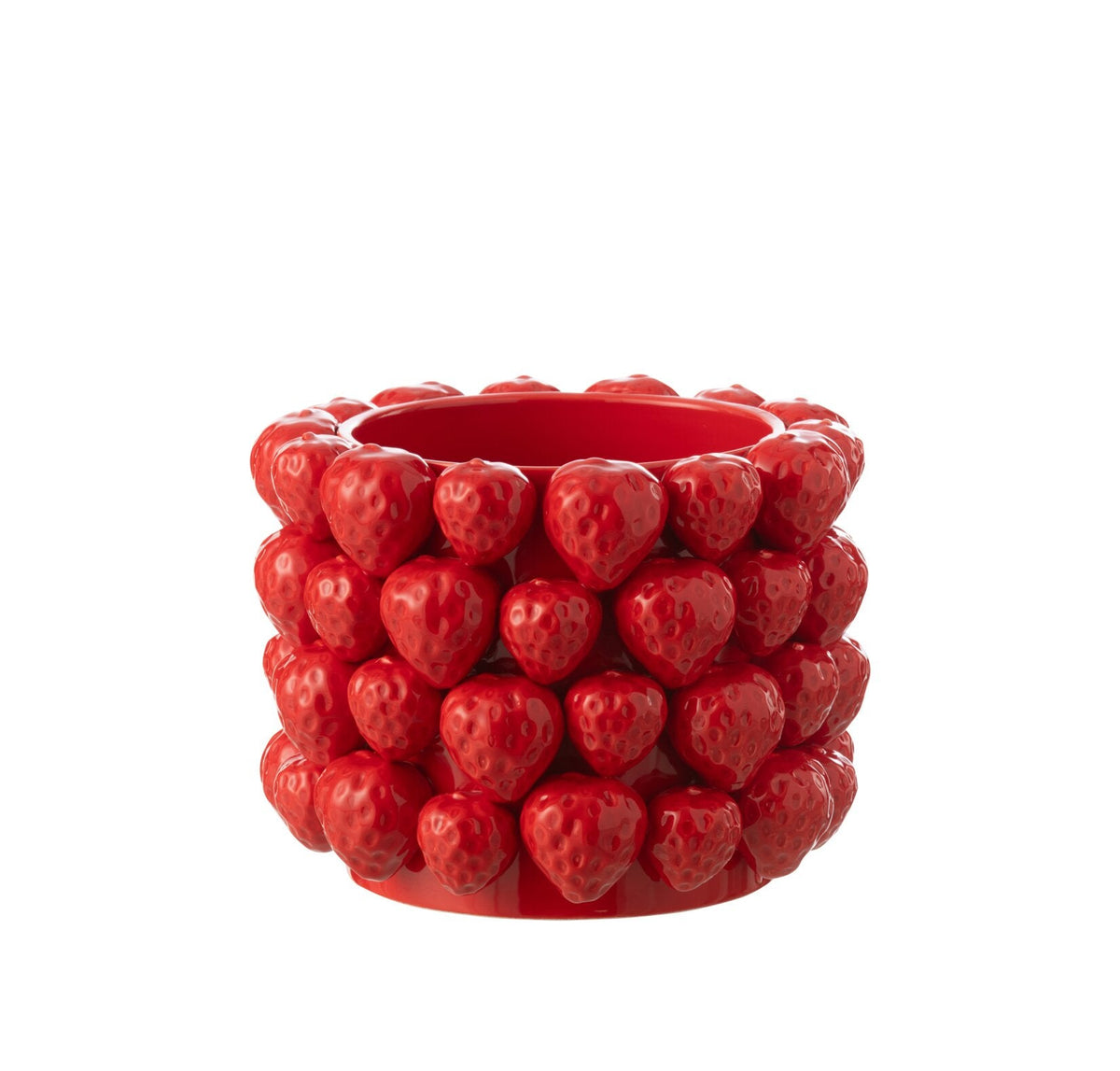 Vaso Fragole Ceramica Rosso Large J-Line