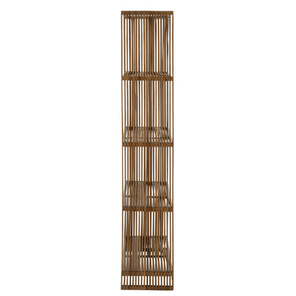 Libreria a 4 ripiani in teak riciclato naturale J-Line