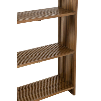 Libreria a 4 ripiani in teak riciclato naturale J-Line