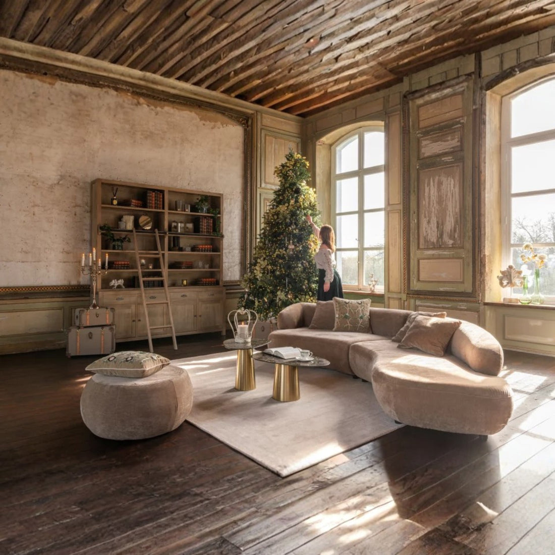 Libreria Blois in legno di pino naturale J-Line