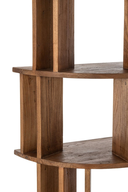 Libreria a semicerchio Mindi in legno naturale J-Line