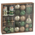 Box Of 45 Christmas Bauble Plastic Mint Green/Ecru - - J-Line - livinglovely.nl