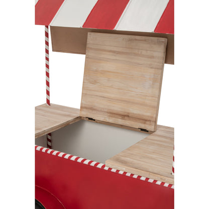 Buffet Kiosk Metallo Rosso/Bianco J-Line