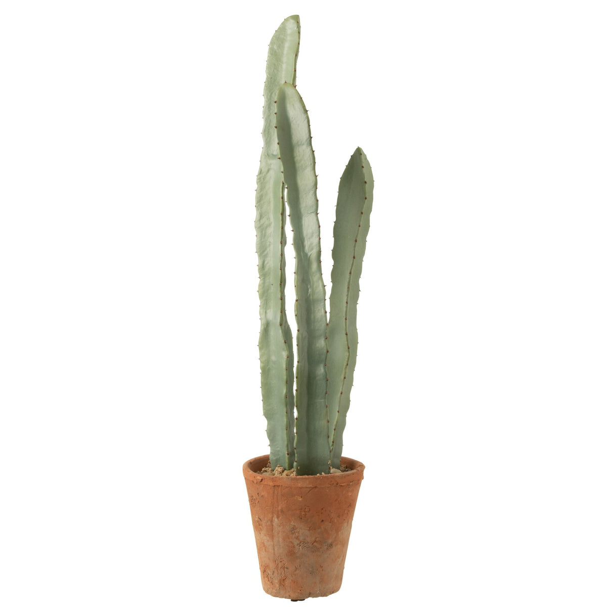 Cactus in vaso di plastica verde grande, set da 3