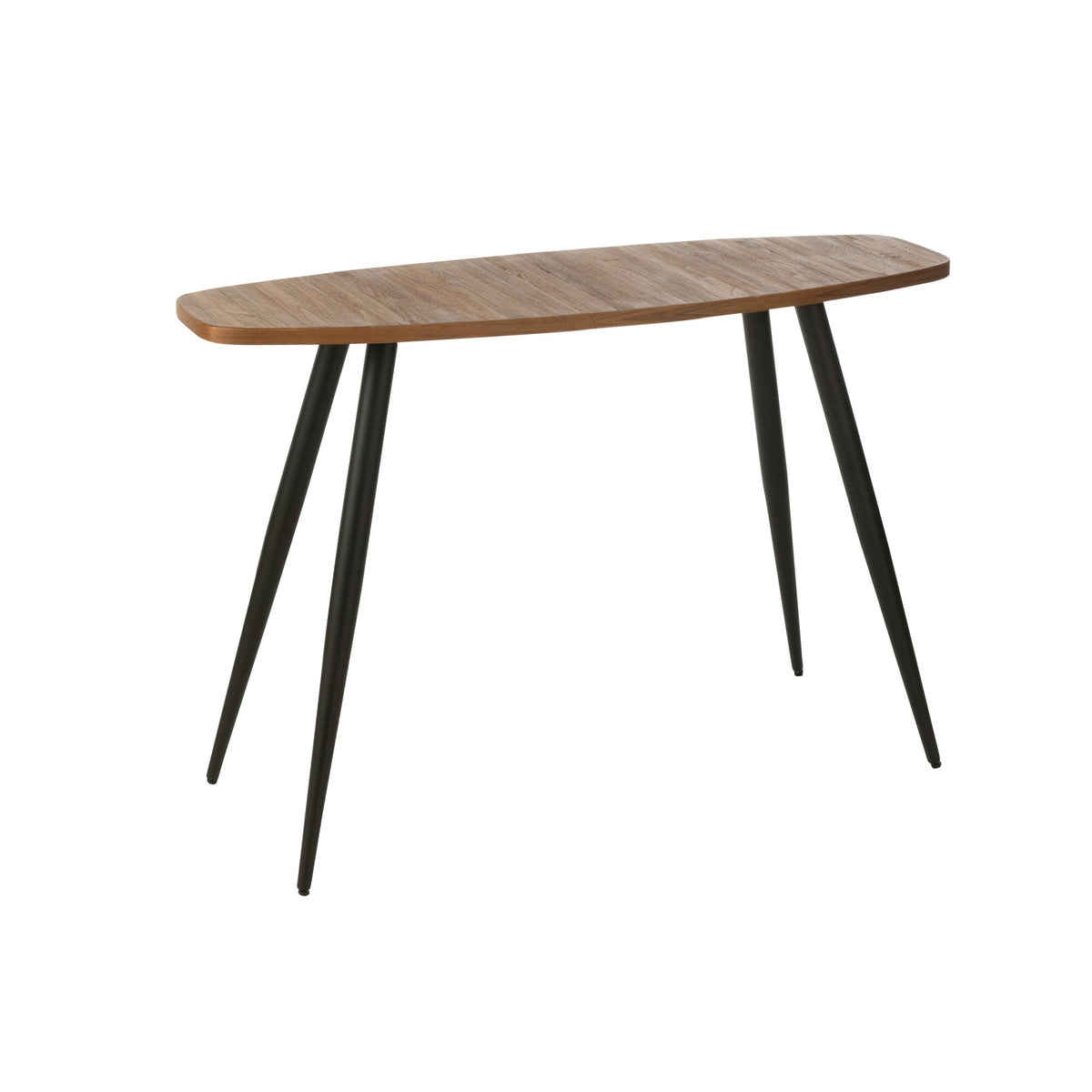Consolle ovale in teak riciclato naturale J-Line