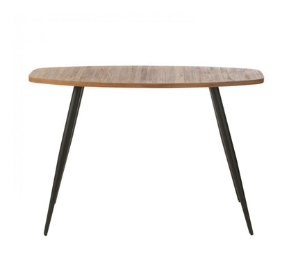 Consolle ovale in teak riciclato naturale J-Line