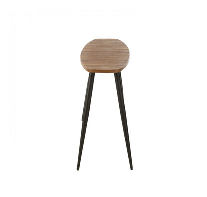Consolle ovale in teak riciclato naturale J-Line