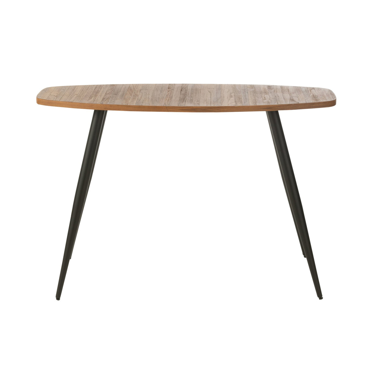 Consolle ovale in teak riciclato naturale J-Line