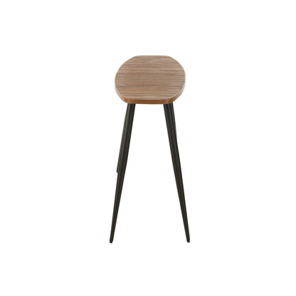 Consolle ovale in teak riciclato naturale J-Line