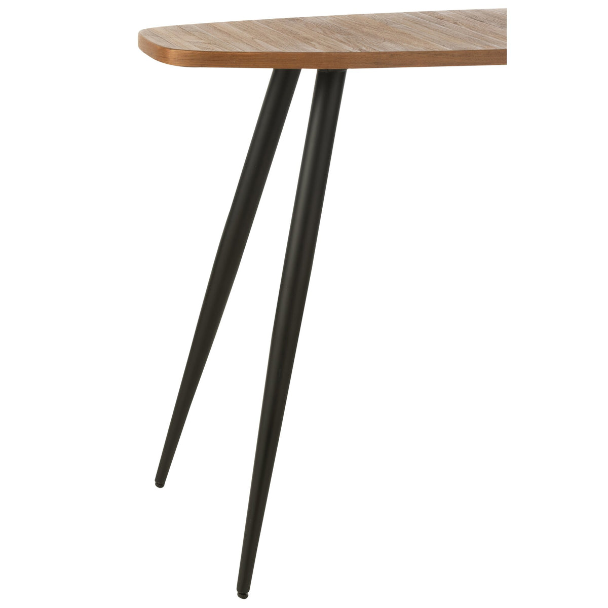 Consolle ovale in teak riciclato naturale J-Line