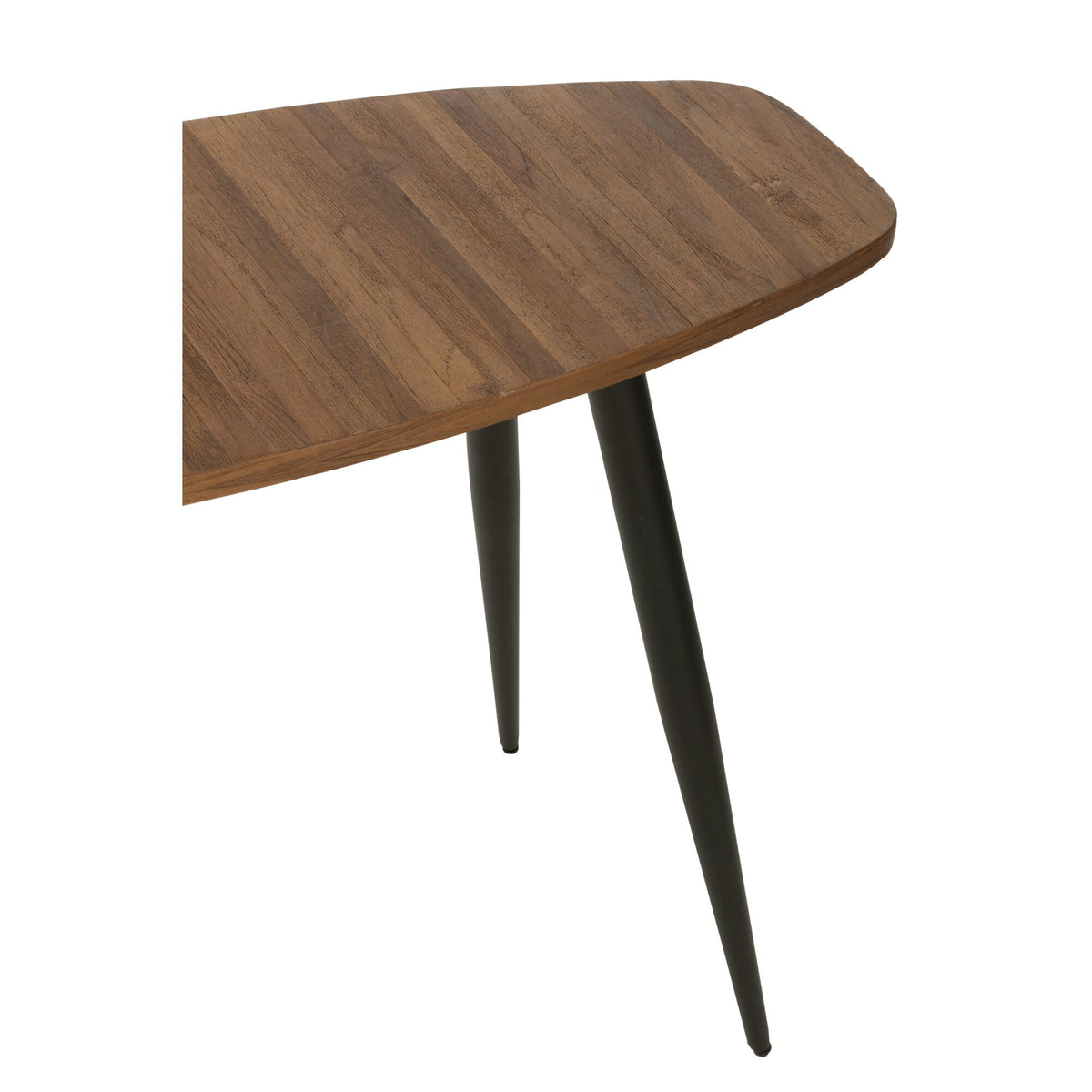 Consolle ovale in teak riciclato naturale J-Line