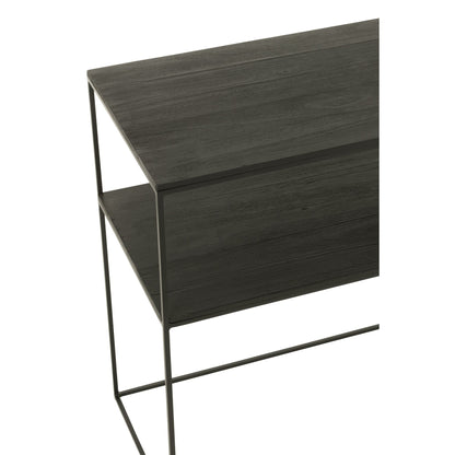 Consolle Rettangolare Legno Riciclato/Metallo Nero J-Line