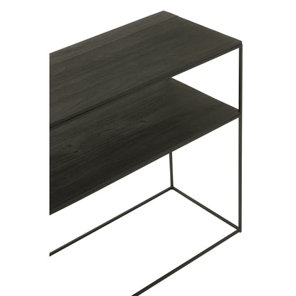 Consolle Rettangolare Legno Riciclato/Metallo Nero J-Line