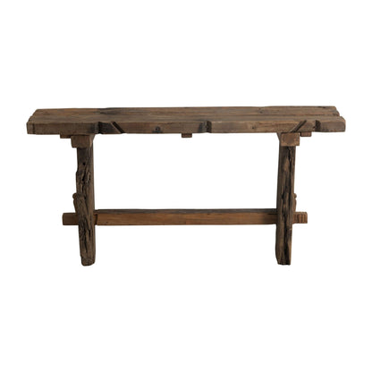 Consolle in legno grezzo riciclato marrone J-Line