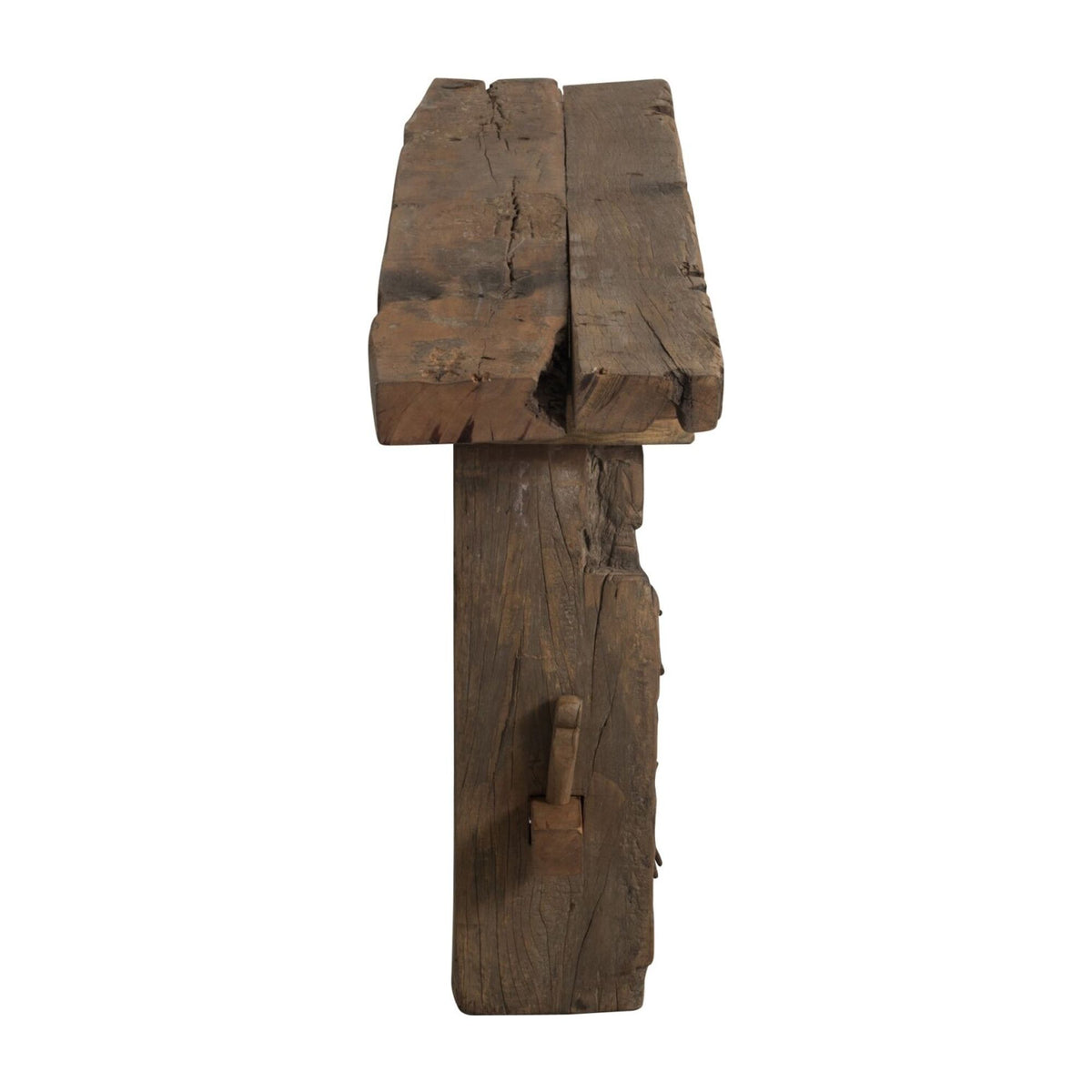 Consolle in legno grezzo riciclato marrone J-Line