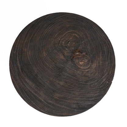 De Octo Chic Salontafel Donker Walnoot van Bazar Bizar, detail van het hout