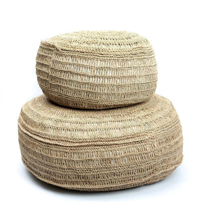 De Seagrass Poef - Naturel - M - Poef - Bazar Bizar - livinglovely.nl