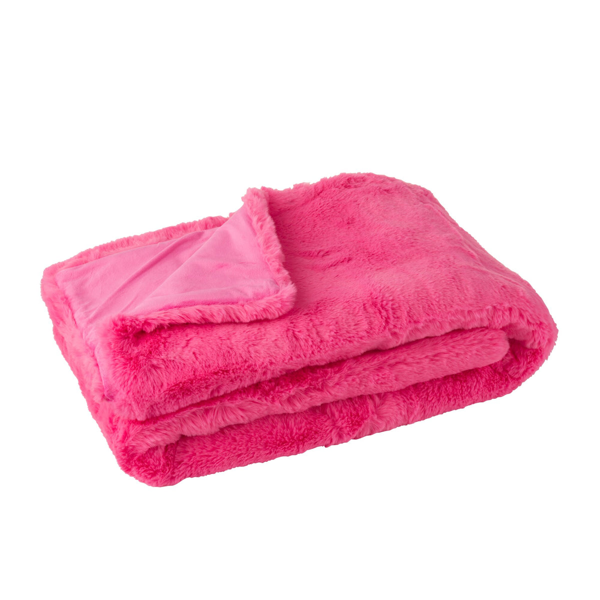 Coperta Cutie in poliestere rosa fluo L130x180 cm J-Line