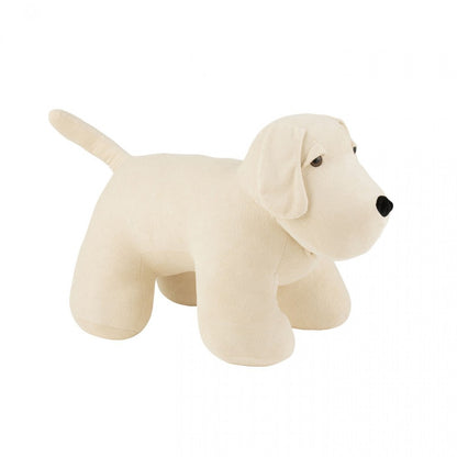 Deurstop Hond Bouclé Ecru - Deurstopper - J-Line - livinglovely.nl