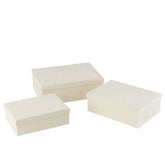 Dozen Rechthoekig Fluweel Papier Wit Set van 3 - Cadeauverpakking - J-Line - livinglovely.nl