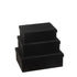 Dozen Rechthoekig Fluweel Papier Zwart Set van 3 - Cadeauverpakking - J-Line - livinglovely.nl